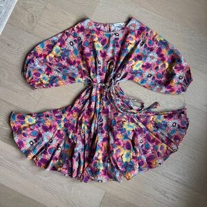Floral Puff Sleeve Mini Dress